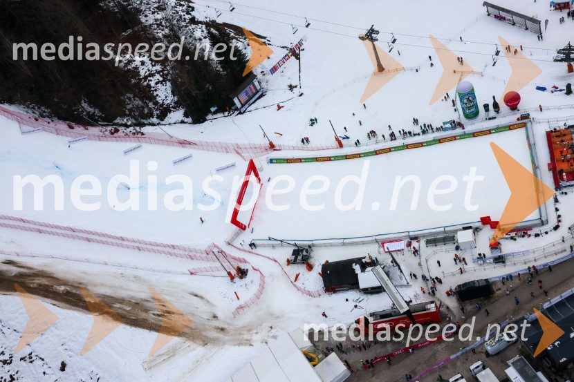 Kranjska Gora in Zlata lisica iz zraka