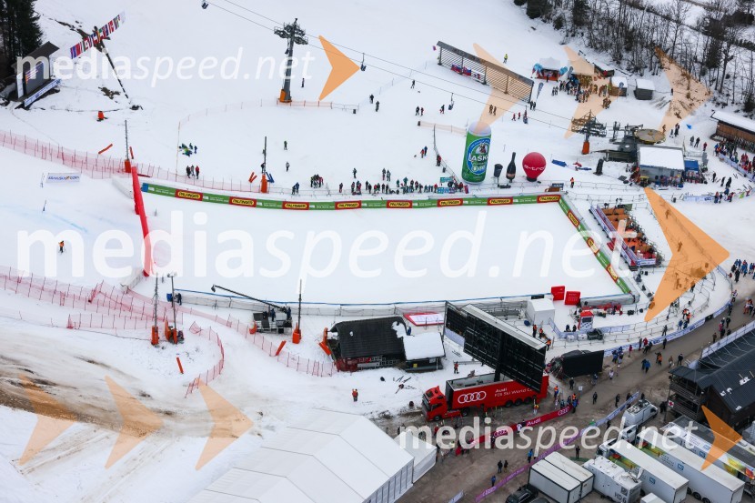 Kranjska Gora in Zlata lisica iz zraka