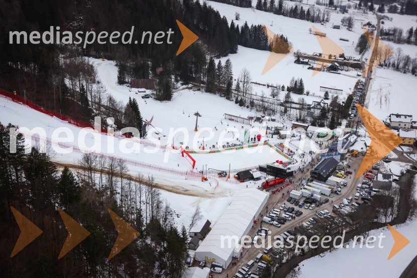 Kranjska Gora in Zlata lisica iz zraka