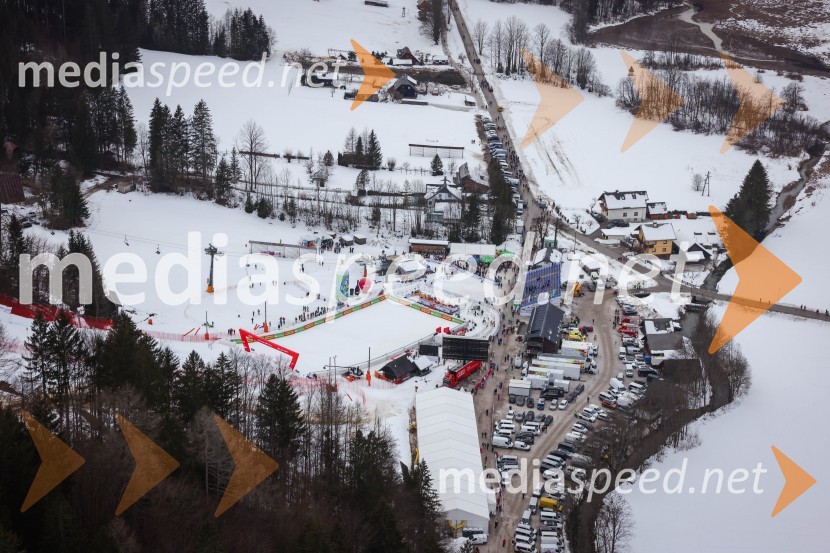 Kranjska Gora in Zlata lisica iz zraka