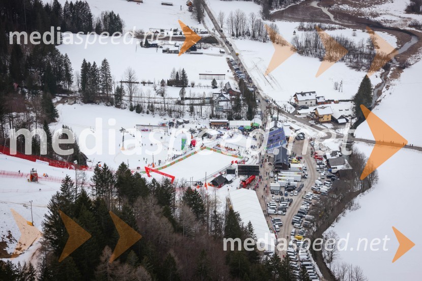Kranjska Gora in Zlata lisica iz zraka