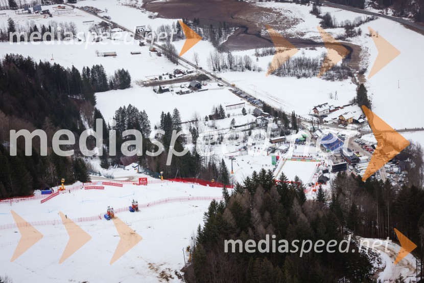 Kranjska Gora in Zlata lisica iz zraka