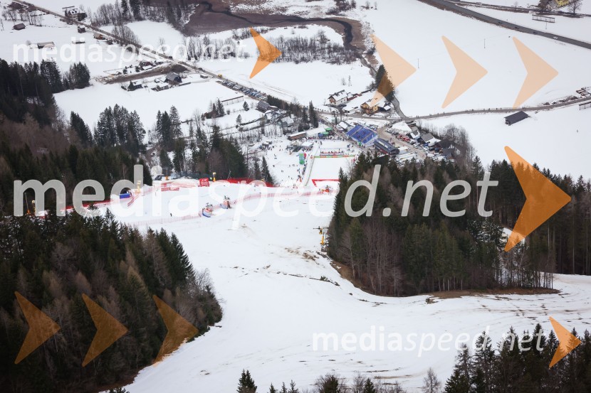 Kranjska Gora in Zlata lisica iz zraka