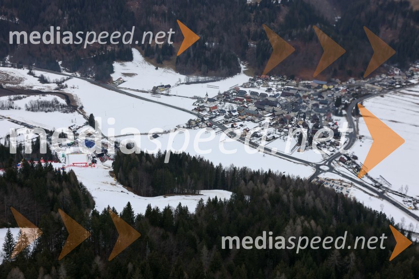 Kranjska Gora in Zlata lisica iz zraka
