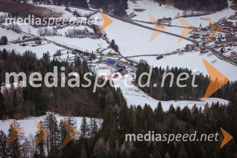 Kranjska Gora in Zlata lisica iz zraka