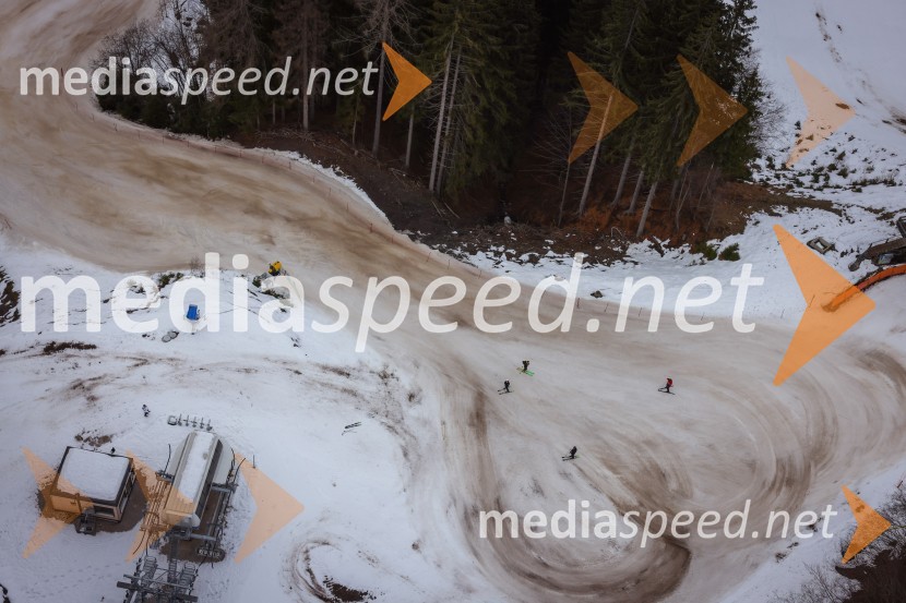 Kranjska Gora in Zlata lisica iz zraka