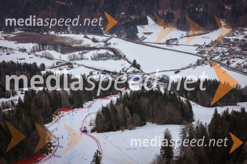 Kranjska Gora in Zlata lisica iz zraka