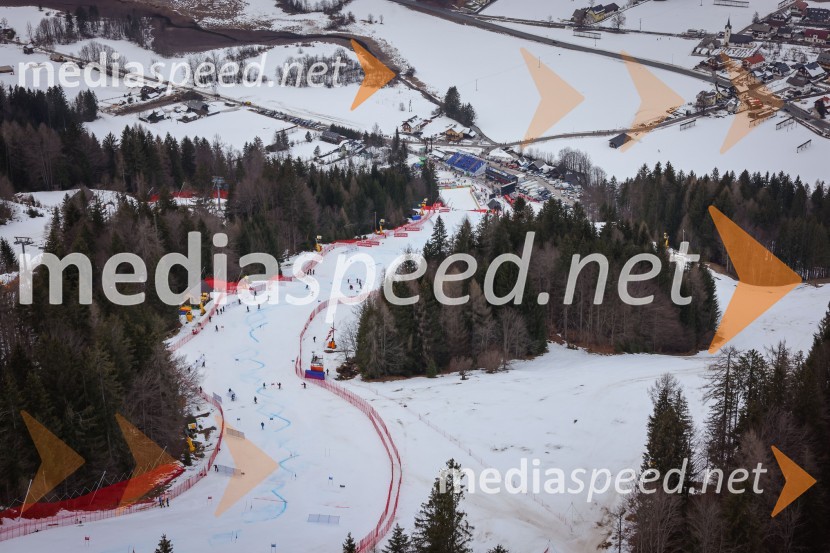 Kranjska Gora in Zlata lisica iz zraka