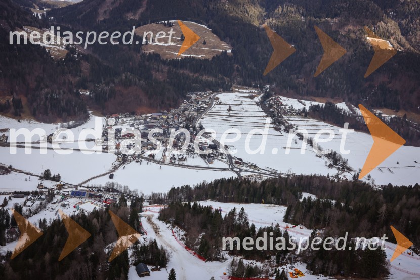 Kranjska Gora in Zlata lisica iz zraka