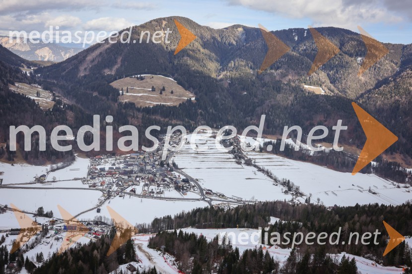 Kranjska Gora in Zlata lisica iz zraka