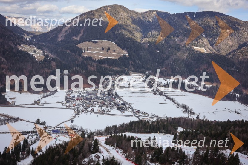 Kranjska Gora in Zlata lisica iz zraka