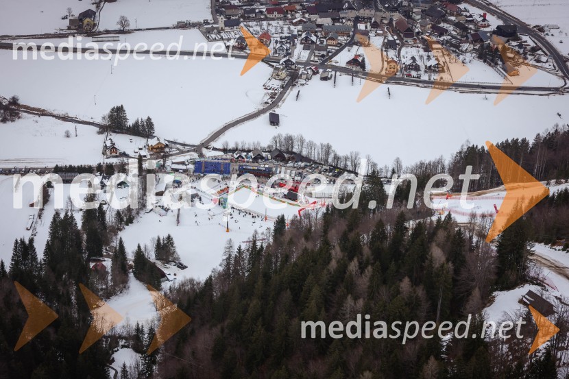 Kranjska Gora in Zlata lisica iz zraka