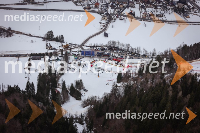 Kranjska Gora in Zlata lisica iz zraka