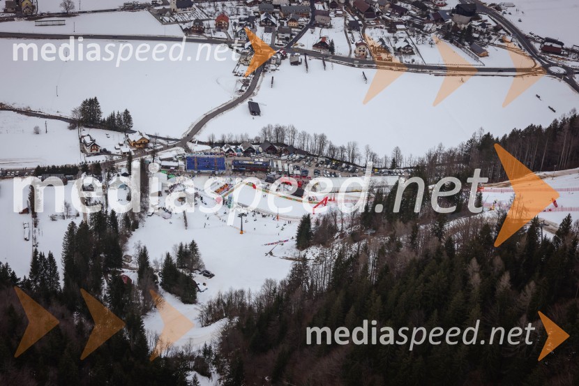 Kranjska Gora in Zlata lisica iz zraka