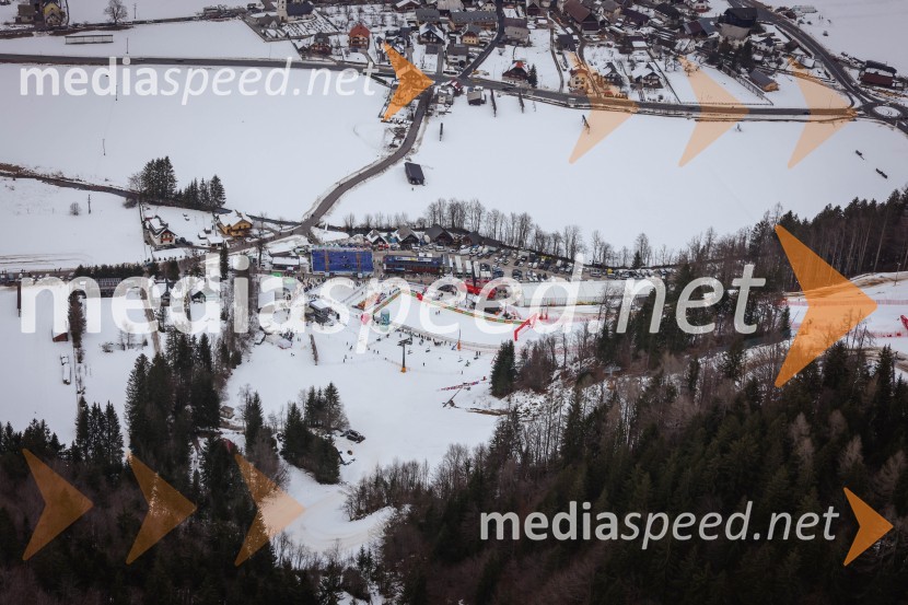 Kranjska Gora in Zlata lisica iz zraka
