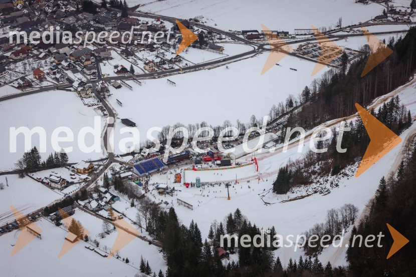 Kranjska Gora in Zlata lisica iz zraka