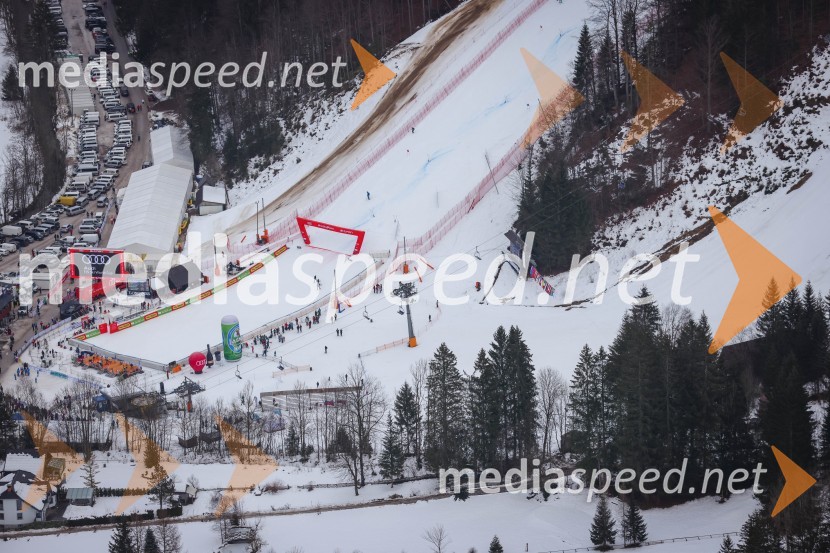 Kranjska Gora in Zlata lisica iz zraka