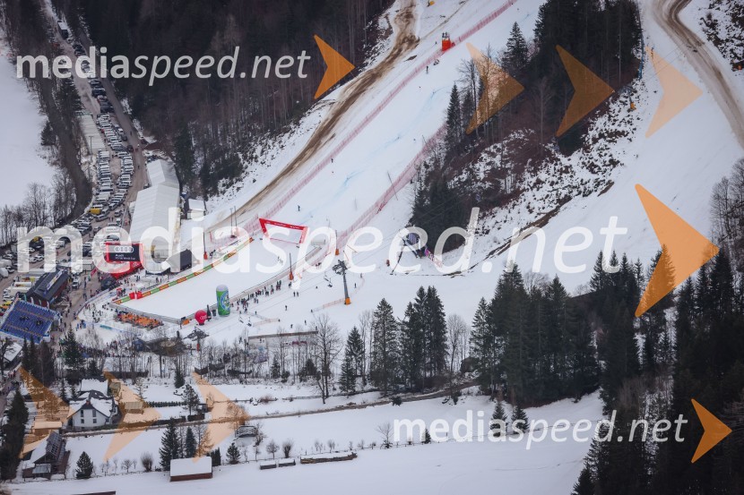 Kranjska Gora in Zlata lisica iz zraka