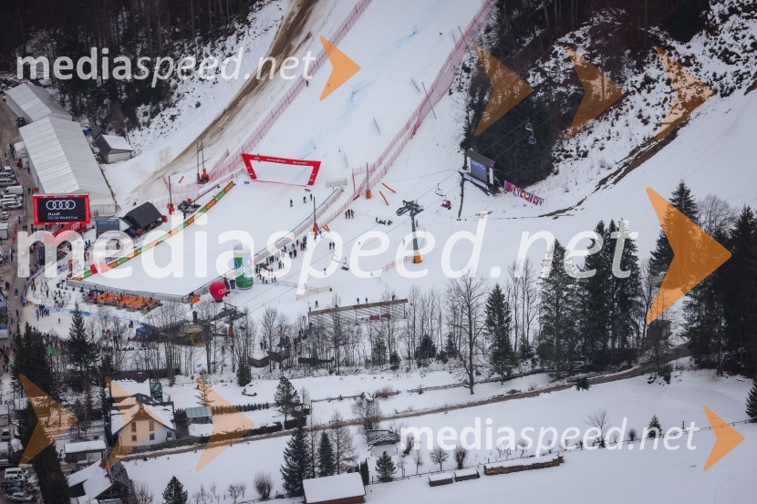 Kranjska Gora in Zlata lisica iz zraka