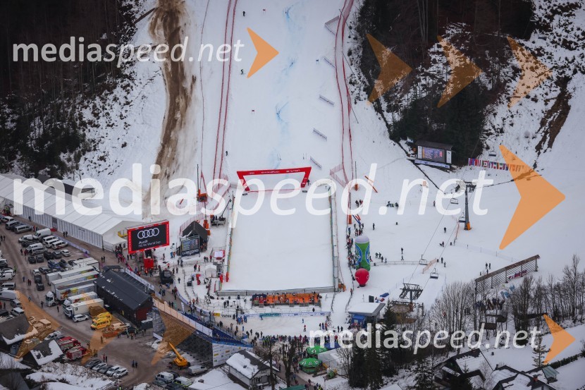 Kranjska Gora in Zlata lisica iz zraka