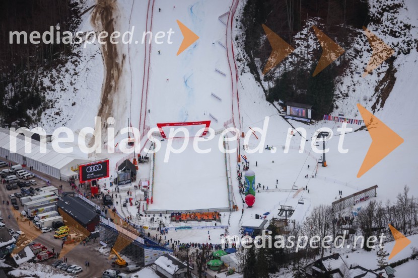 Kranjska Gora in Zlata lisica iz zraka