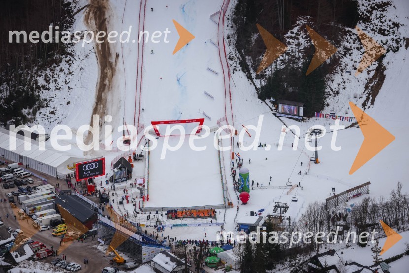 Kranjska Gora in Zlata lisica iz zraka