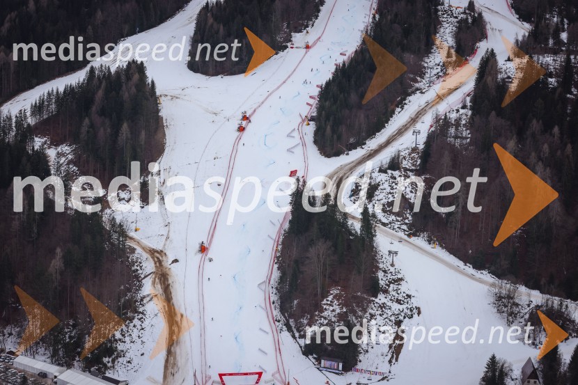 Kranjska Gora in Zlata lisica iz zraka
