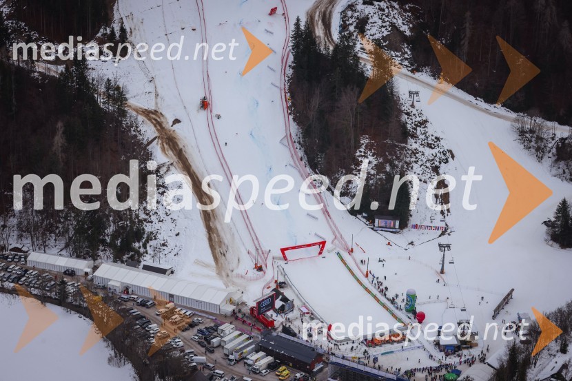 Kranjska Gora in Zlata lisica iz zraka