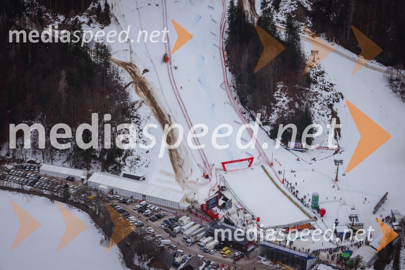 Kranjska Gora in Zlata lisica iz zraka
