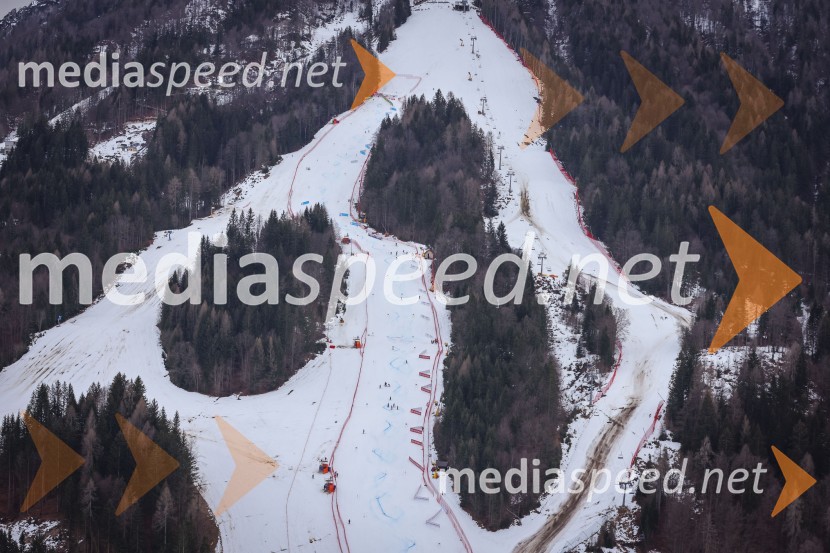 Kranjska Gora in Zlata lisica iz zraka