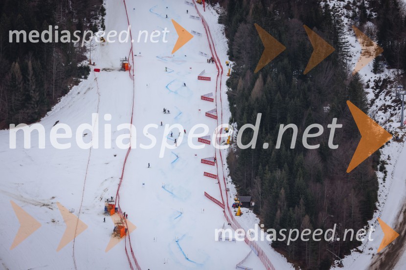 Kranjska Gora in Zlata lisica iz zraka