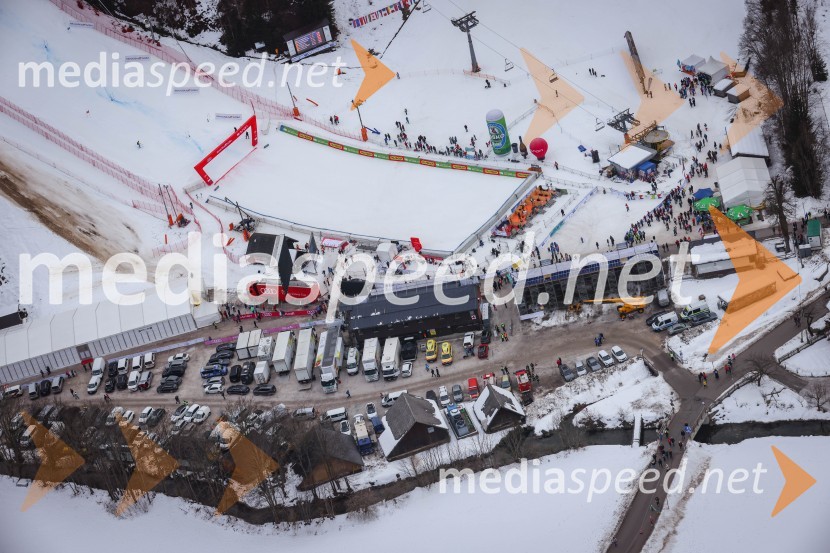 Kranjska Gora in Zlata lisica iz zraka