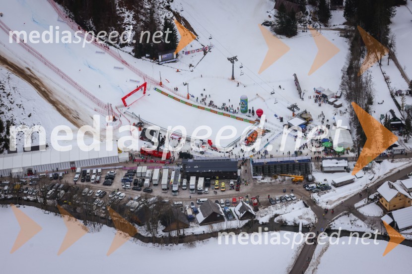 Kranjska Gora in Zlata lisica iz zraka