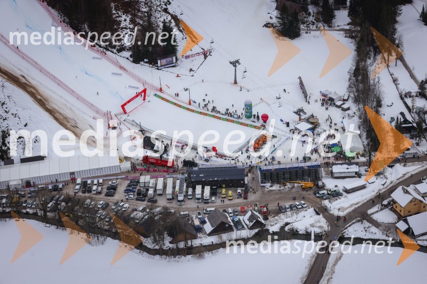 Kranjska Gora in Zlata lisica iz zraka