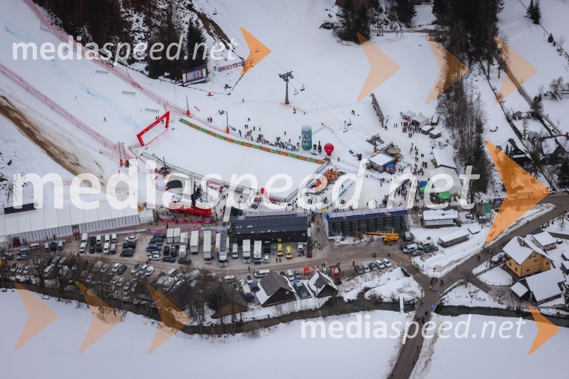 Kranjska Gora in Zlata lisica iz zraka