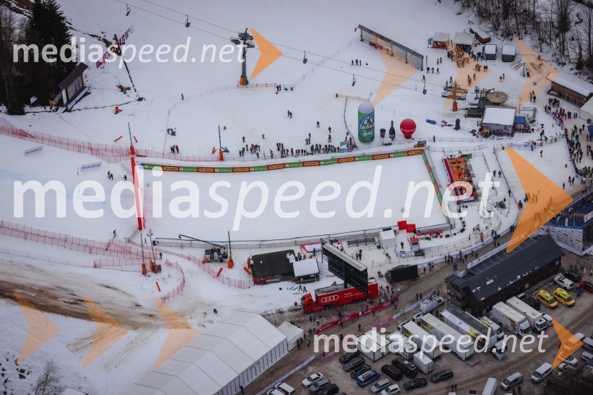 Kranjska Gora in Zlata lisica iz zraka