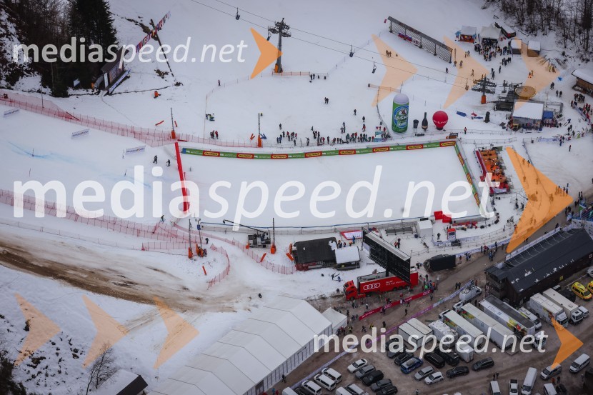 Kranjska Gora in Zlata lisica iz zraka