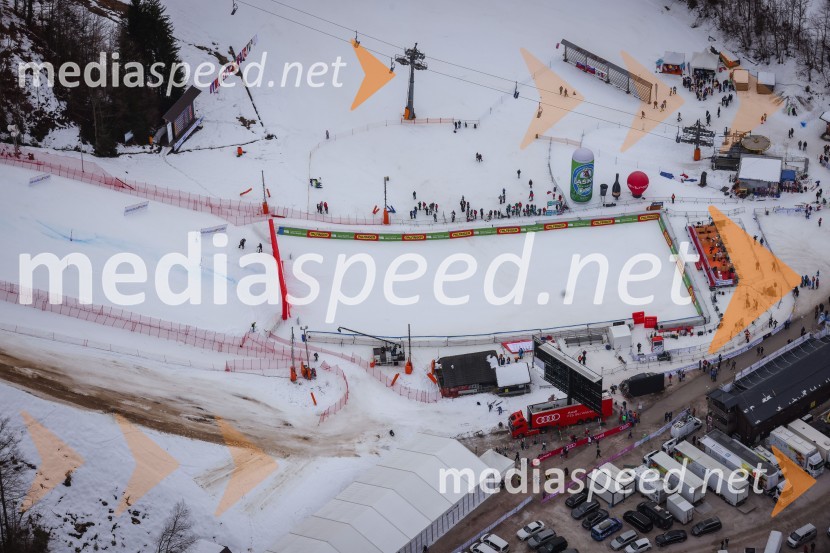 Kranjska Gora in Zlata lisica iz zraka