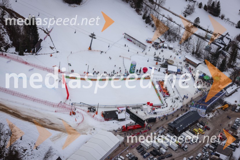 Kranjska Gora in Zlata lisica iz zraka