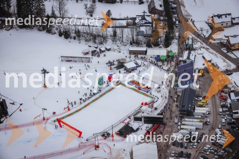Kranjska Gora in Zlata lisica iz zraka