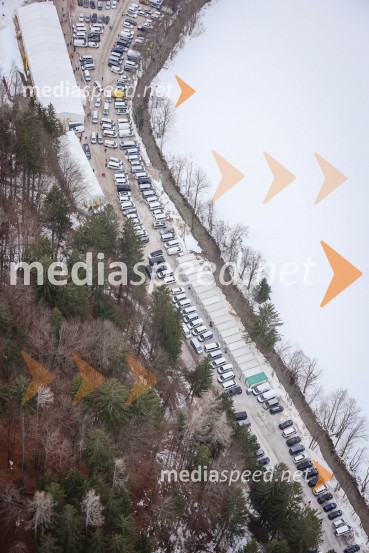 Kranjska Gora in Zlata lisica iz zraka