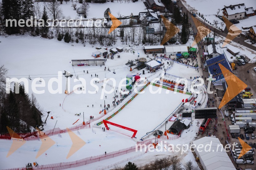 Kranjska Gora in Zlata lisica iz zraka