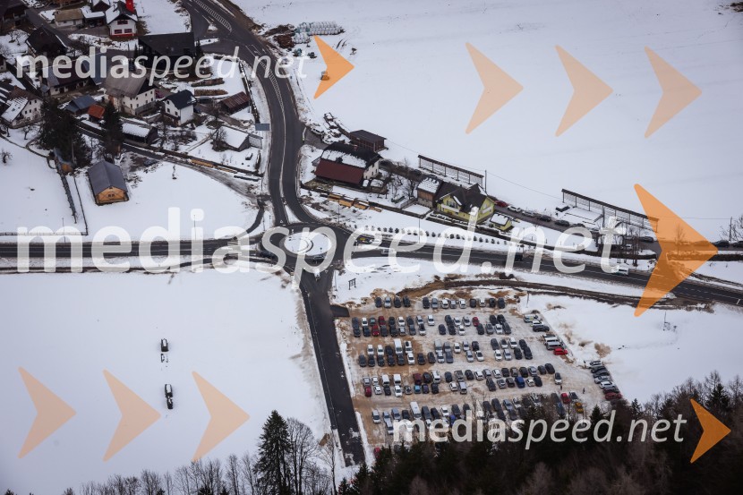 Kranjska Gora in Zlata lisica iz zraka