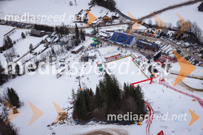 Kranjska Gora in Zlata lisica iz zraka
