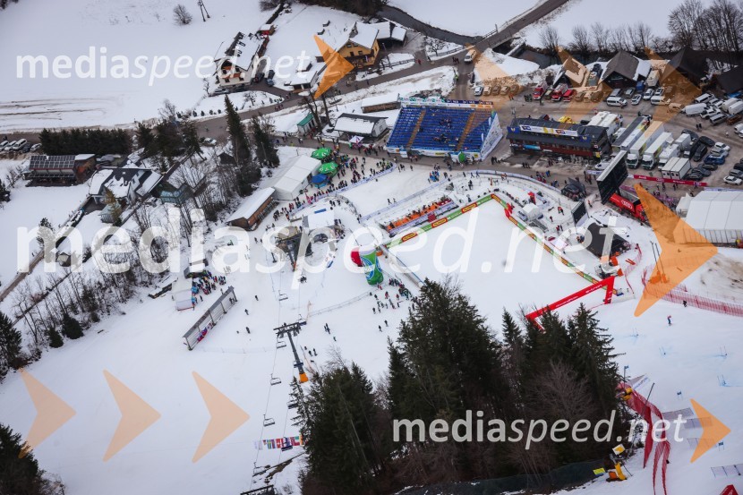 Kranjska Gora in Zlata lisica iz zraka