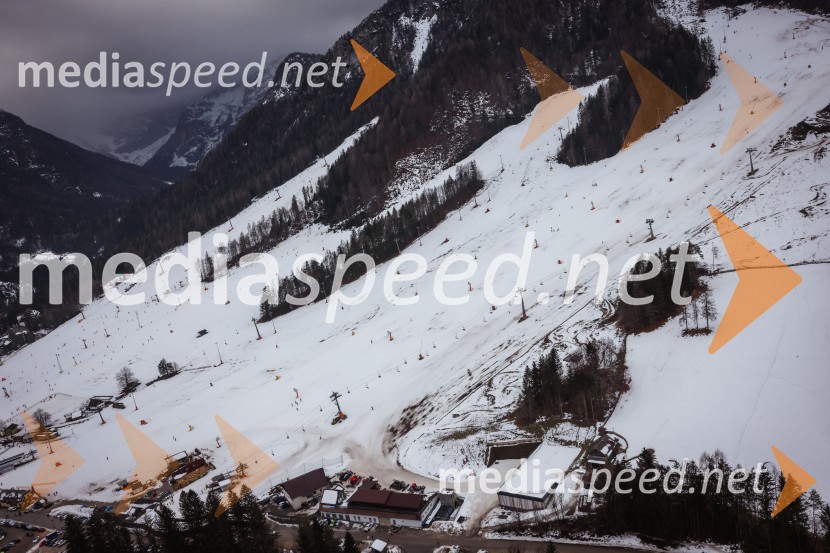 Kranjska Gora in Zlata lisica iz zraka