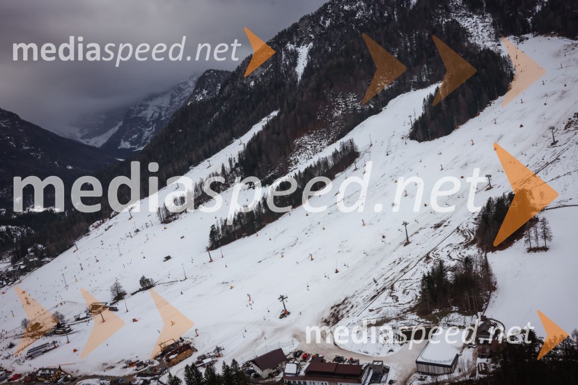 Kranjska Gora in Zlata lisica iz zraka