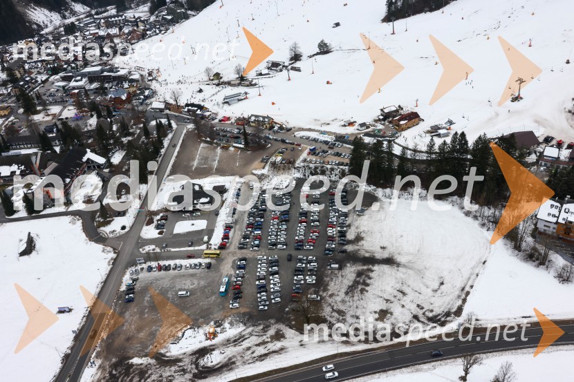 Kranjska Gora in Zlata lisica iz zraka