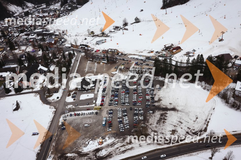 Kranjska Gora in Zlata lisica iz zraka