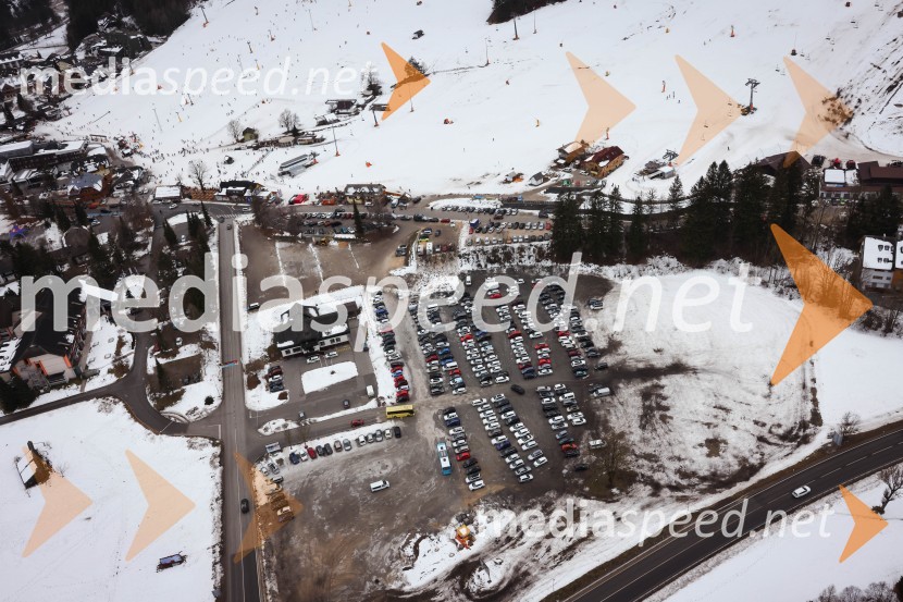 Kranjska Gora in Zlata lisica iz zraka